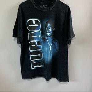 Tupac shakur , graphic distressed, ash wash, graphic T-shirt
